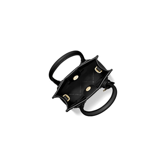 MICHEAL KORS- Mercer Extra-Small Pebbled Leather Crossbody Bag- Black - Picture 2 of 2